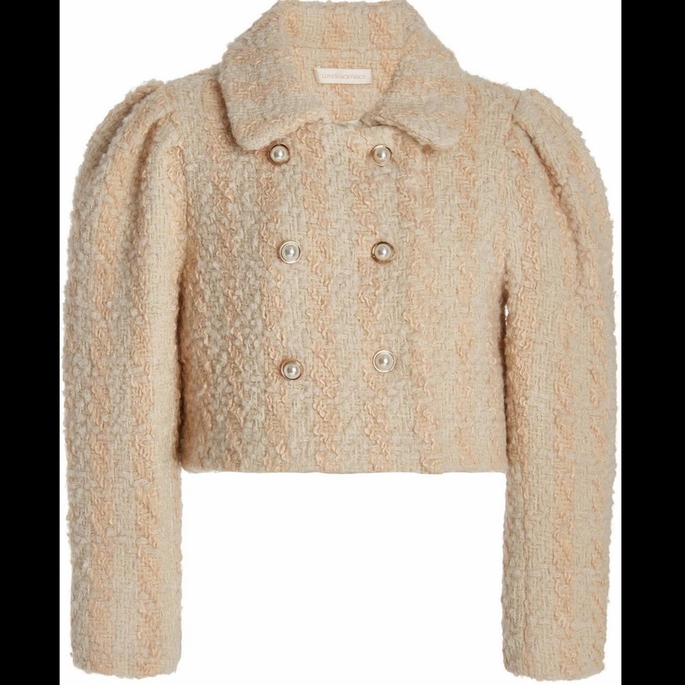 WOMEN’S LOVESHACKFANCY MEWS CROPPED TWEED JACKET BRAND NEW WITH TAGS SIZE 2